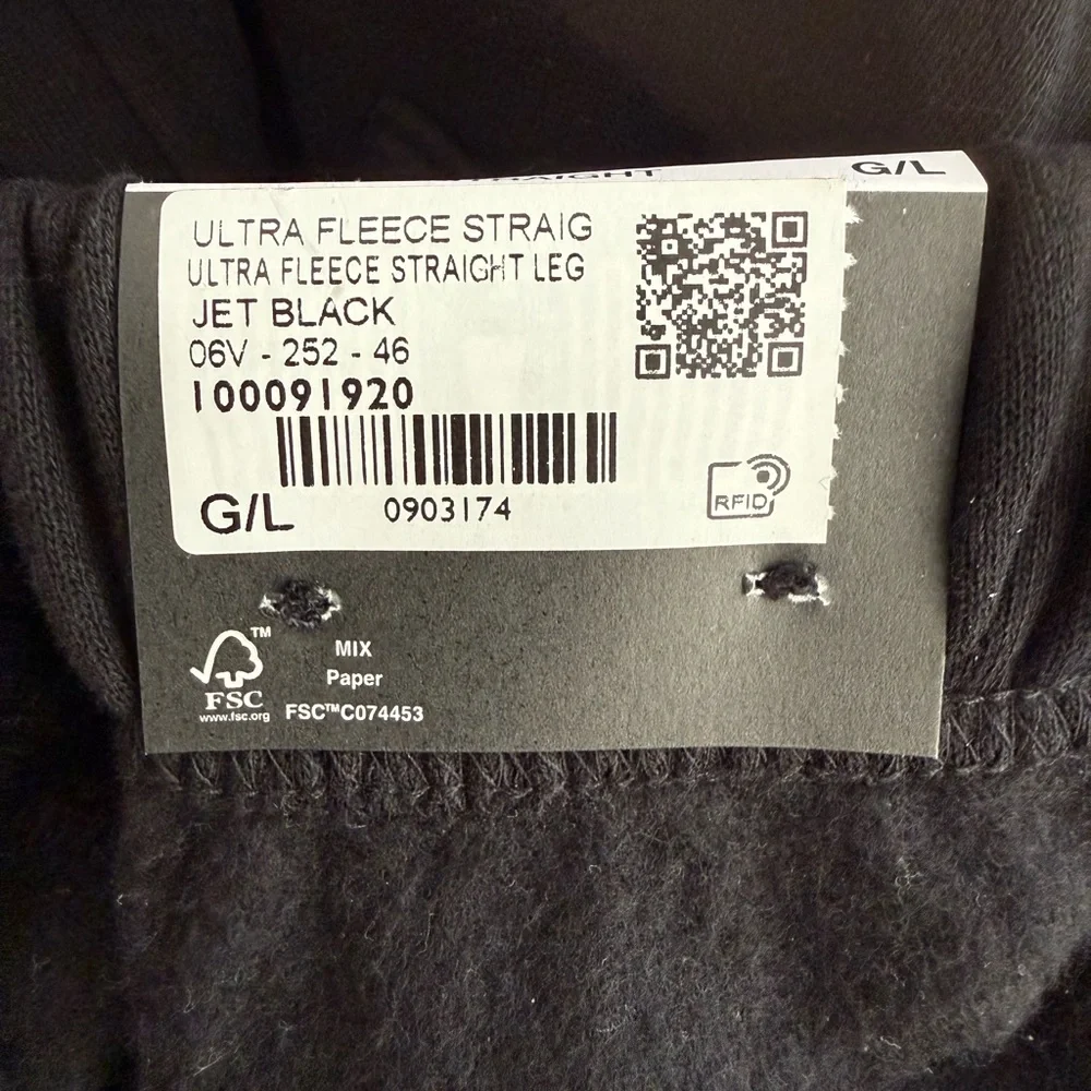 Garage UltraFleece Straight Leg Sweatpants Black NWT Size L - Picture 8 of 10